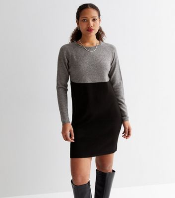 Color block knit store dress