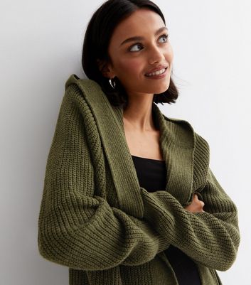 Hooded cardigan cheap new look