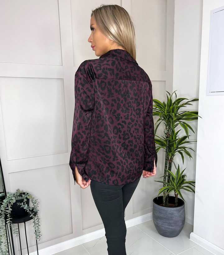 new look purple leopard print shirt