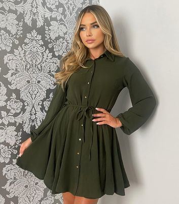 new look olive green dress