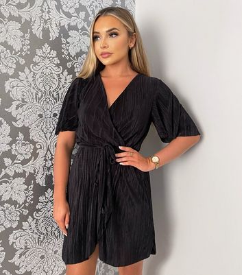 Silk wrap dress on sale short