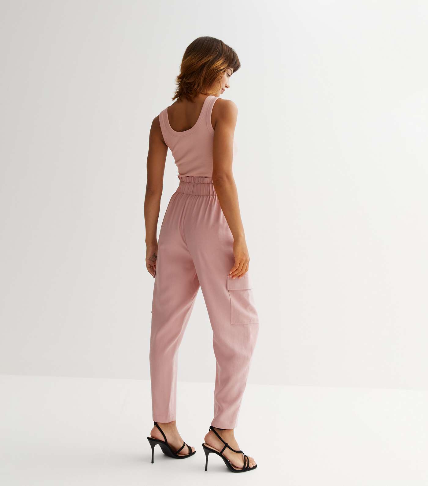 Pink Belted Cargo Trousers Image 4