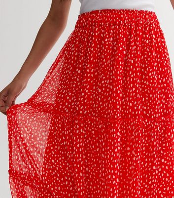 High waist chiffon outlet midi skirt