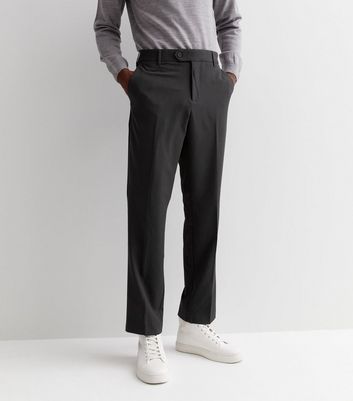 farah dark grey straight leg trousers