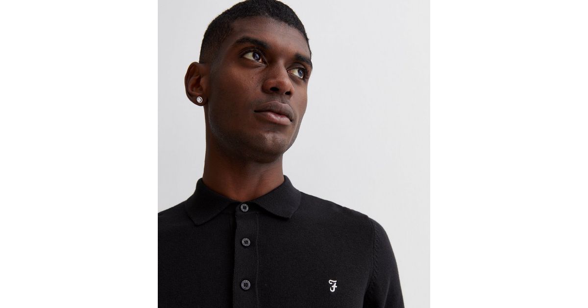 farah black polo