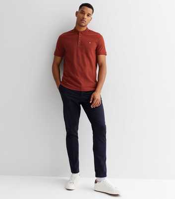 Farah Red Embroidered Logo Short Sleeve Polo Shirt