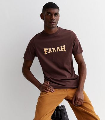 Farah Burgundy Short Sleeve Logo T-Shirt