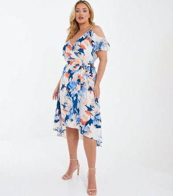 Quiz cold shoulder dress hotsell