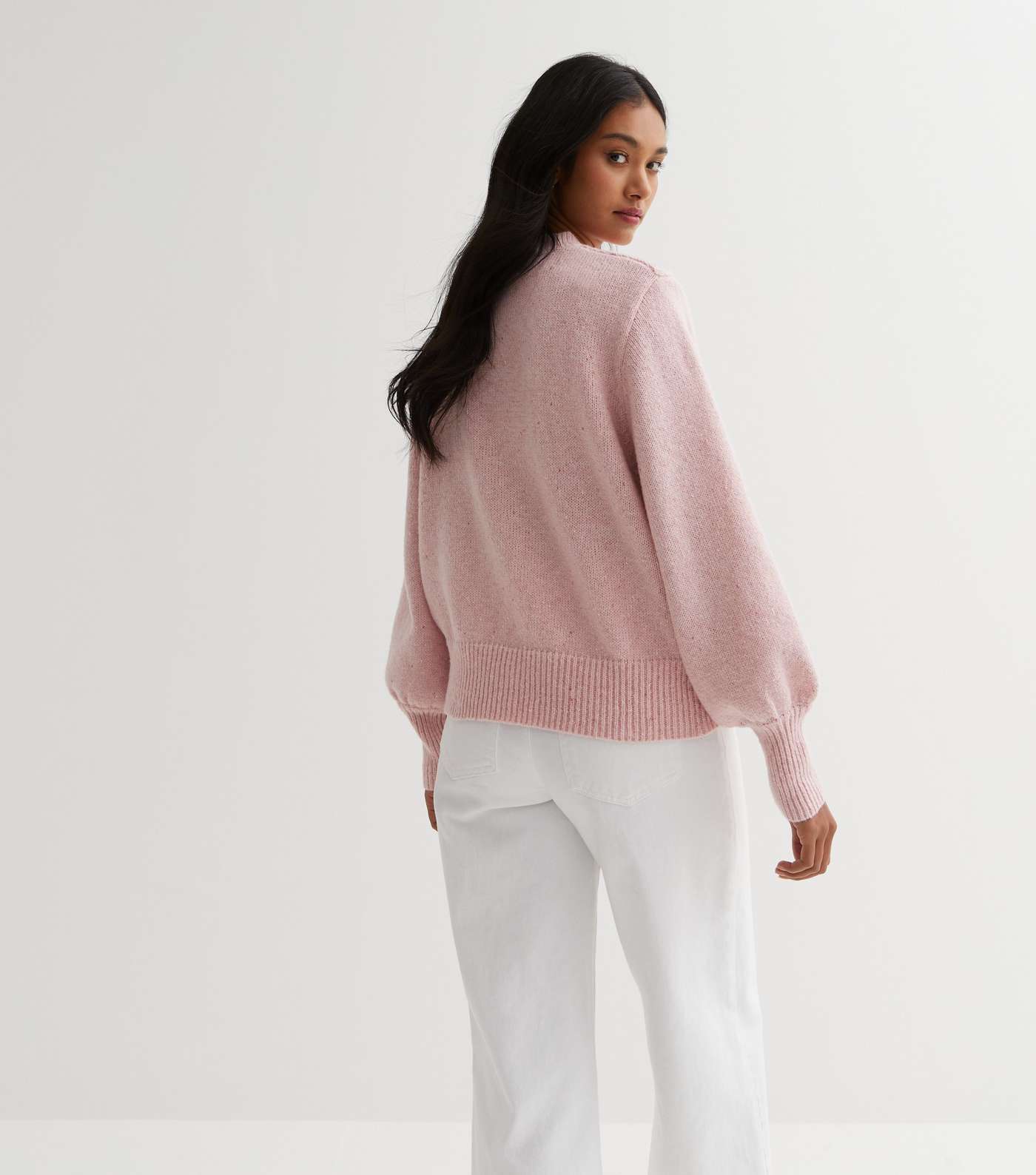 Sunshine Soul Pink Cable Knit Balloon Sleeve Jumper Image 4