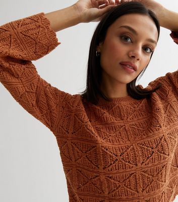 Rust pullover sweater sale