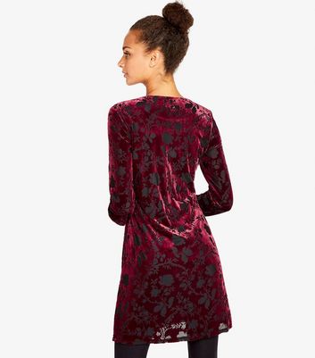 New look velvet burnout tunic sale dress