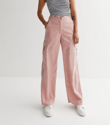 Pink Slim Fit Cargo Trousers | New Look