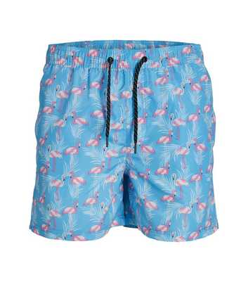 Jack & Jones Junior Blue Flamingo Swim Shorts
