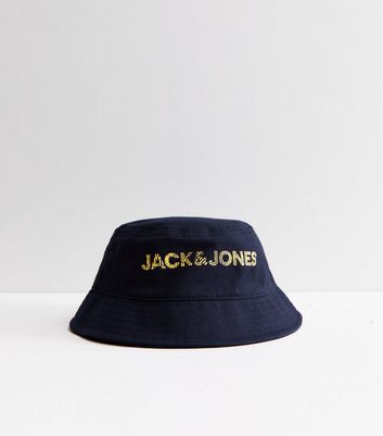 Jack & Jones Junior Navy Logo Bucket Hat New Look