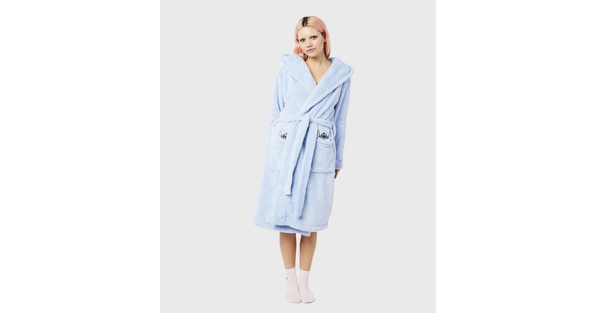 Skinnydip Bright Blue Disney Stitch Dressing Gown New Look