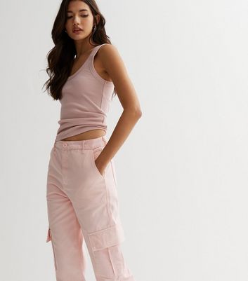 Superdry BAGGY PARACHUTE - Cargo trousers - marne pink/pink - Zalando.de