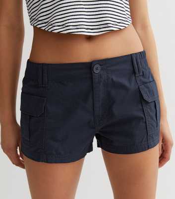 Navy Mini Cargo Shorts