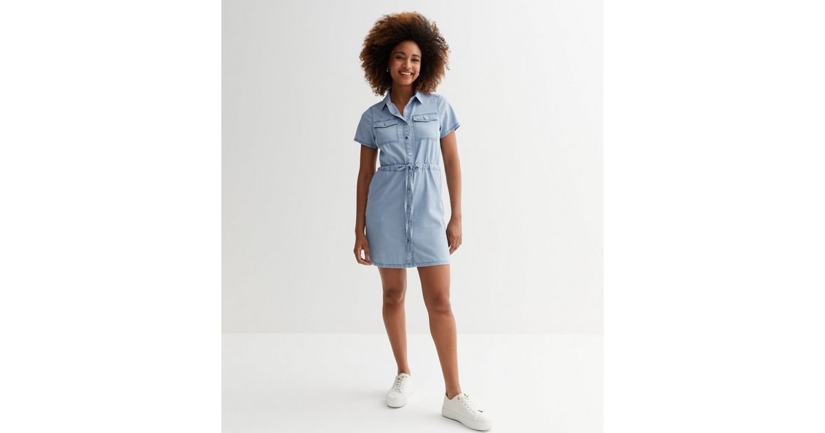 Ultimate Short Denim Dress - Blue