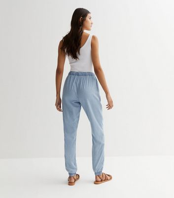 Denim jean joggers on sale womens