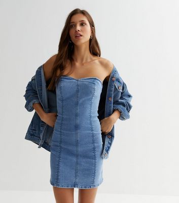 New look denim dress discount