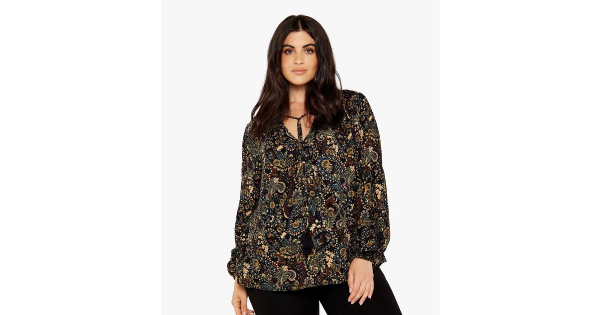 Paisley Tassel Boho Blouse