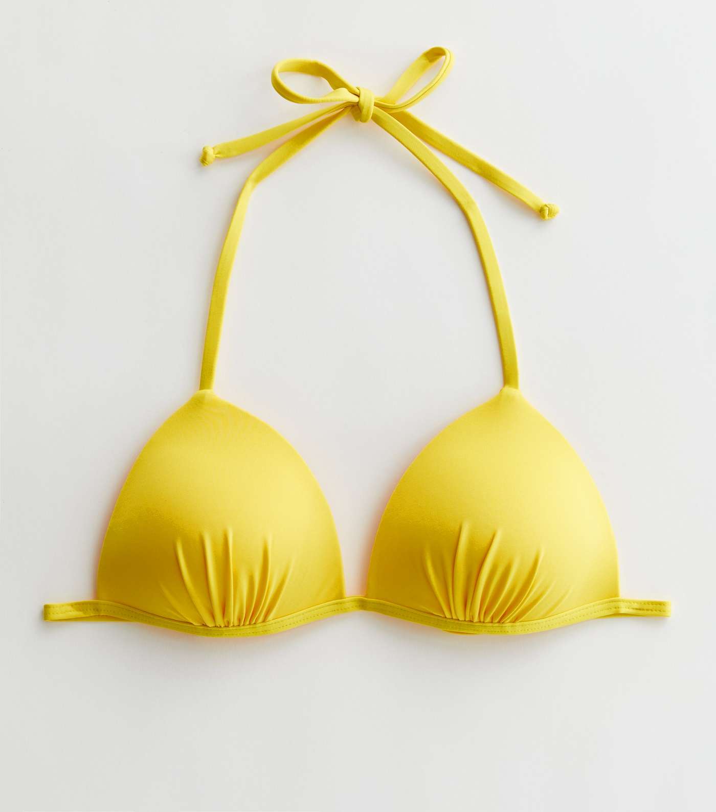 Yellow Moulded Triangle Bikini Top Image 5
