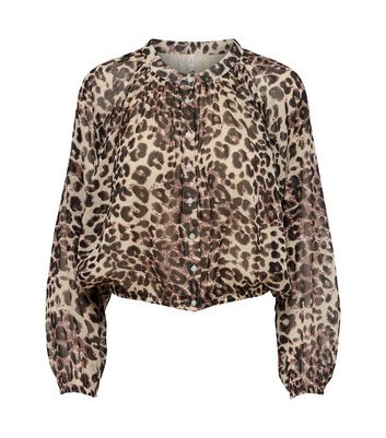 Leopard hotsell chiffon top