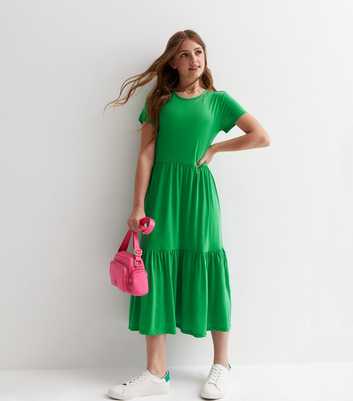 KIDS ONLY Green Tiered Midi Dress