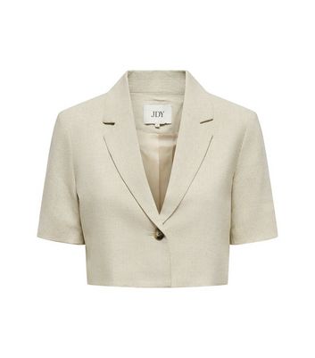 Beige clearance cropped blazer