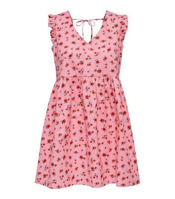 JDY Pink Flower Pattern Mini Dress | New Look