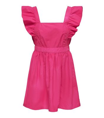 JDY Pink Frill Detail Mini Dress New Look