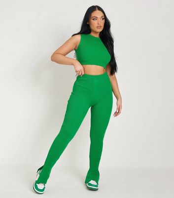 Missy Empire Green Round Neck Sleeveless Crop Top | New Look