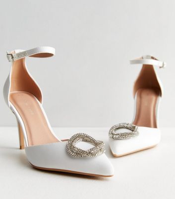 White sale embellished shoes