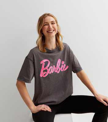 Dark Grey Barbie Logo T-Shirt