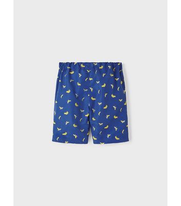 Name It Bright Blue Banana Long Swim Shorts New Look