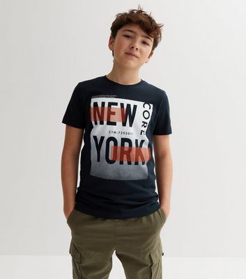 Name It Bright Blue New York Box Logo T-Shirt | New Look