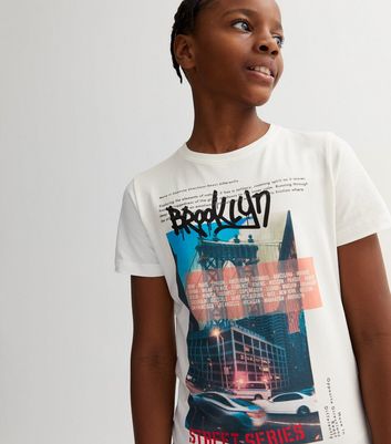 Name It Off White Brooklyn Photographic Print Logo T-Shirt | New Look