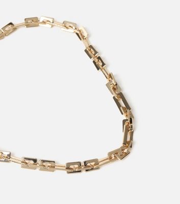 Gold Rectangle Link Necklace – KennethJayLane.com