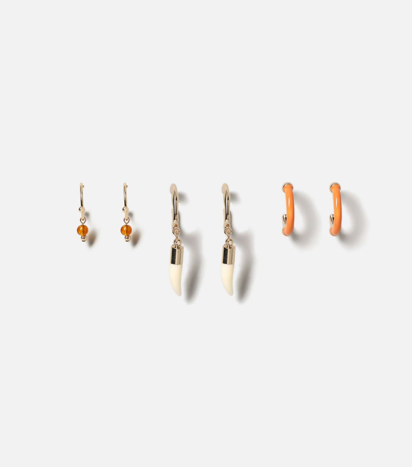 Freedom 3 Pack Orange Tusk Hoop Earrings