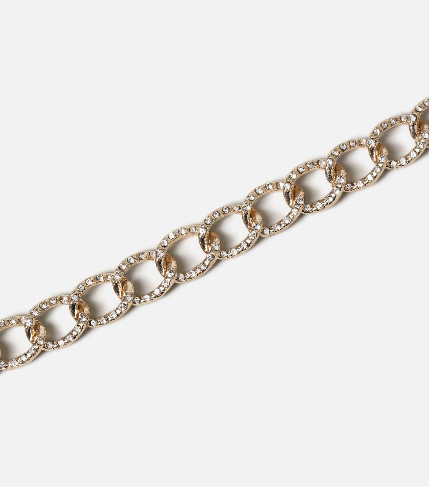 Freedom Gold Diamanté Chunky Chain Bracelet Image 2