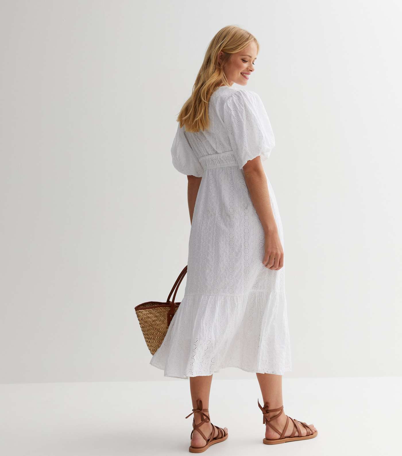 Summer White Cotton Dress – Thread & Button
