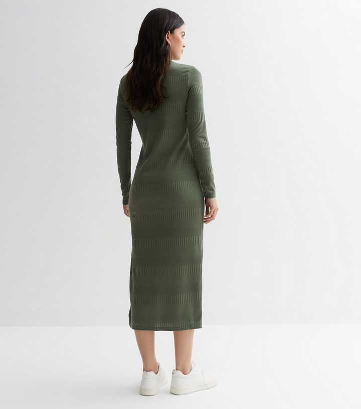 strapless open back dress Olive Green & Amber Midi Dress main image 0