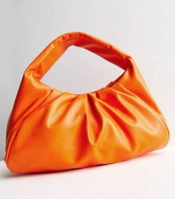 Public Desire Orange Ruched Grab Handle Bag New Look