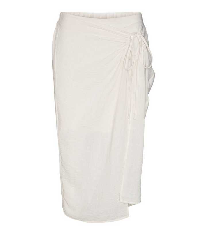 Moda White Midi Wrap Skirt | New