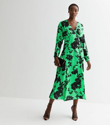 Satin kimono deals midi dress