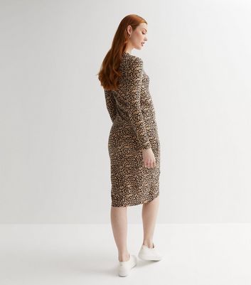 Maternity leopard 2024 print dress