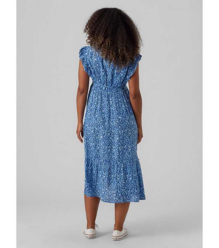 MAMALICIOUS Women's Mlhelen Tess SS JRS Midi Dress 2f A. Maternity, Azure  Blue, XS : : Fashion