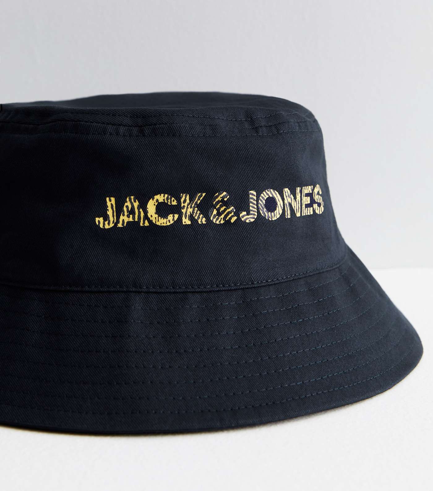 Jack & Jones Navy Logo Bucket Hat Image 3