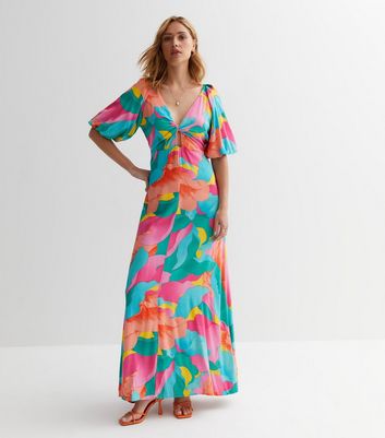 Lipsy floral twist shop front maxi dress