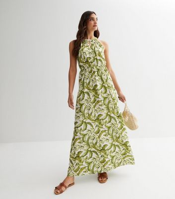 Green leaf hot sale maxi dress